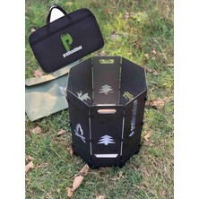 Hepta Collection Sekizgen Portatif Ateş Çukuru ve Orman Şöminesi Çantalı