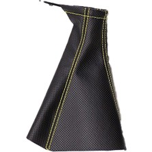 Norino Tüm Araçlara Uyumlu Vites Körüğü Siyah Vinil Sarı Dikiş