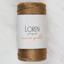Norino Loren Macrame Sparkle Simli Kahverengi El Örgü Ipi