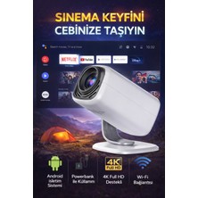 Normadia Yüksek Çözünürlükli Taşınabilir Ev Sinema Projektörü, Powerbank Desteğiyle