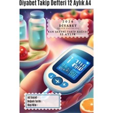 Norino Diyabet Kan Şekeri Takip Çizelgesi Defteri A Kalite Özel Tasarım 12 Aylık 2026