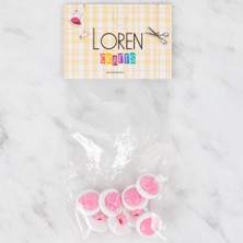 Norino Loren Crafts 8 Li Pembe Uğur Böceği Düğme - 646