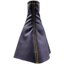 Norino Tüm Araçlara Uyumlu Vites Körüğü Siyah Deri Sarı Dikiş