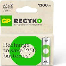 Gp Recyko 1300 Mah 2'li Şarjlı Aa Kalem Pil