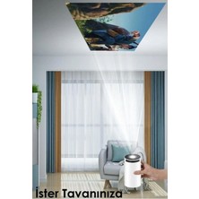 Normadia Beyaz Taşınabilir Sinema Projektörü 1280X720P, Bluetooth, Ev ve Seyahat Kullanımı