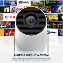 Normadia 720P Ev Sineması ve Ofis Yansıtma Projektörü, Wifi ve Bluetooth ile Kolay Kullanım