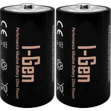 I-Gen Batteries LR14 Ultra Alkalin C Boy Pil 1.5V Orta Boy Pil