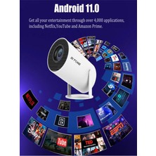 Normadia Yüksek Çözünürlüklü 720P Wi-Fi Bluetooth Projektör, Ev Sinema Sistemi