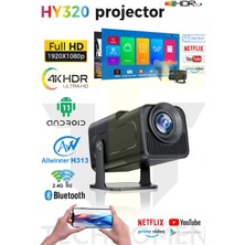 Normadia Taşınabilir 720P Sinema Projektörü, Bluetooth, Wi-Fi, Android 11, Siyah