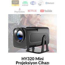 Normadia Mini Siyah Taşınabilir Projektör 720P Hd, Android, Wireless ve Bluetooth Destekli