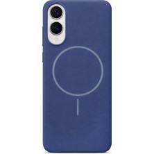 Fenza SAMSUNG Galaxy S25 Edge Uyumlu İçi Kadife Magsafe Wireless Şarz Özellikli Lacivert Renkli Telefon Kılıfı