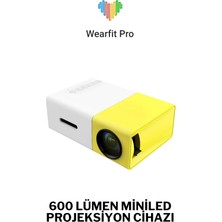 Normadia YG300 Mini LED Projektör, 600 Lümen, Hdmı, Usb, Sd Kart, Şarjlı, Ev Sinema