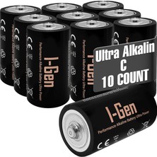 I-Gen Batteries LR14 Ultra Alkalin C Boy Pil 1.5V Orta Boy Pil