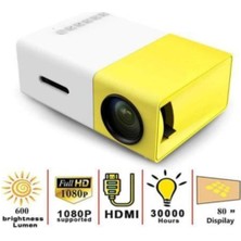 Normadia YG300 Mini LED Projektör, 600 Lümen, Ev Sinema Sistemi, Hdmı, Usb, Sd Kart