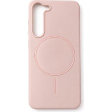 Fenza SAMSUNG Galaxy S23 Uyumlu İçi Kadife Magsafe Wireless Şarz Özellikli Pembe Renkli Telefon Kılıfı