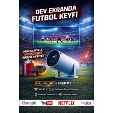 Normadia Taşınabilir Android Projektör, Ultra Hd 720P, Bluetooth 5.0, Wi-Fi 6, Ekran Yansıtma
