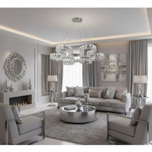 Elizim Home Lighting Snake Kristal Taşlı Ledli Krom Avize