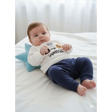 Wear Co Stıll Erkek Bebek Lacivert Ekru Ayıcık Nakışlı 2'li Alt Üst Takım