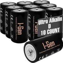 I-Gen Batteries LR20 Ultra Alkalin D Boy Pil 1.5V Büyük Boy Pil
