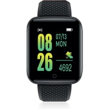 Polosmart PBS153 Titreşimli Adım Sayar Müzik Kontrol Spor Mod Bluetooth Akıllı Saat Siyah