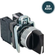 Derko 20 Adet Metal Mandal Buton 1-0-2(No)