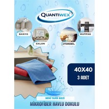 Mini Tank Bez 40X40 3 Adet – Mikrofiber Havlu, Sihirli Temizlik, Araba Kurulama, Mutfak Banyo Bez