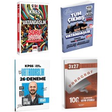 Yargı 2026 Kpss ve Diğer Tüm Sınavlara Yönelik Vatandaşlık Soru Bankası + Retro Kpss Vatandaşlık 26 Deneme + Dizgi Kitap Kpss Vatandaşlık Çıkmış Sorular Seti