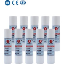 10 Adet 10 Inç Spun Sediment Filtre - Açık Kasa Su Arıtma Cihazı Ön Tortu Filtresi (1 - 5 - 20 Mikron Seçenekli)