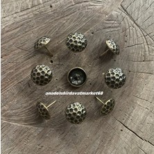 Dmr Kabara Raptiye Kapı Koltuk Çivisi Antik Sarı Petek Çapı 18MM 20ADET