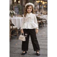 Gültekin Bebe Miss Elitte Triko Ceketli 3 Lü Kız Takım 9-24 Aylık -446834795 - Krem