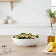 Külsan 11725.CW - Tilda 2'li Krem Beyaz Kase Seti 25 Cm, Thermoset Melamin