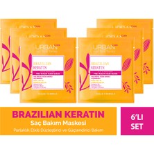 Urban Care Brezilya Keratin Düzleştirici Etkili Duş Öncesi Saç Bakım MASKESI-6X50ML-VEGAN