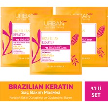 Urban Care Brezilya Keratin Düzleştirici Etkili Duş Öncesi Saç Bakım MASKESI-3X50ML-VEGAN