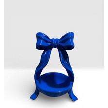 3D Tasarım Fiyonk Detaylı Şekerlik Sunum Sepeti (Mavi)