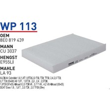 Wunder Filter Audi A4 00- A6 97  Uyumlu Polen Filtresi Wp 113