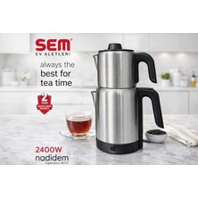 Muhtelif Sem 2400W Çaycı Sem Elektrikli Semaver Paslanmaz Çelik Elektrikli Semaver