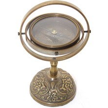 Konyax Pirinç Masa Üstü Pusula Seri 3