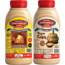 Bozkırlı Çavuşoğlu Kepeksiz Tahin Tanışma Seti (Odun Ateşinde Çifte Kavrulmuş 500G + Tek Kavrulmuş Beyaz Tahin 500G)