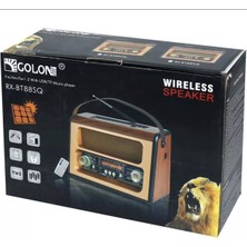 Naz Büyük Boy Nostaljik Radyo Bluetooth Sd Kart USB Girişli Kablosuz Hoparlör