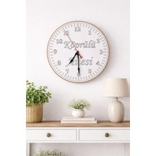 Şeker Marangoz Kişiselleştirilebilir Ahşap Dekor Duvar  Saati