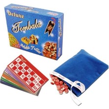 Oktay Sesal Yüksek Kalite Deluxe Tombala Yılbaşı Oyunları Ahşap Pullu Tombala Büyük Boy Oyun Kartları