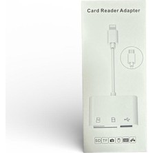 Mettzchrom Çift Girişli Sd Kart Hafıza Kart Adaptörü Lightning Type-C Hafıza Kart Okuyucu iphone 15 16 Uyumlu