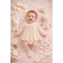 Ozz Baby Premium Yenidoğan Kız Bebek (0-3) (3-6 ) Ay Dantelli Badi Elbise (Hediyelik ,mevlüt, Babyshower )