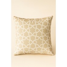 Uğur Home Modern Bej Dekoratif Kırlent Kılıfı – Geometrik Tasarım, 43X43 cm - Hollis