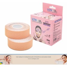 Vzn Ten Rengi Yüz Yoga Bandı 2 Adet 2,5CMX5MT Kinesyo Sporcu Ağrı Kinezyo Bandı
