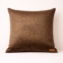 Uğur Home 43X43 Kadife Kırlent Kılıfı – Gümüş Detaylı Lüks Tasarım - Auburn