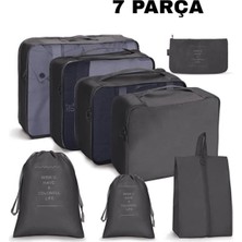 One Kado Seyahat Organizatör Bavul Ambalaj Seti Saklama Kutuları, Hurcu, Taşınabil Bagaj 7 Parça
