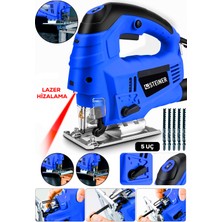 Özgürce Güçlü 4600W Lazerli Metal Şanzumanlı 6 Kademe Devirli Pandül Ayarlı Dekupaj Testere