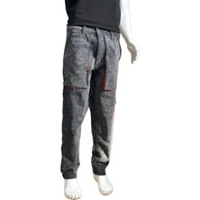 Çok Cepli Gri Kot Iş Pantolonu, teknik iş pantolonu