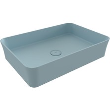 Bocchı Bocchi Sottile Slim Line Tezgah Üstü Lavabo 55 cm Buz Mavisi - 1476-029-0125